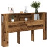Armoire de tête de lit vieux bois 180x18,5x102,5 cm 
