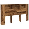 Armoire de tête de lit vieux bois 180x18,5x102,5 cm 