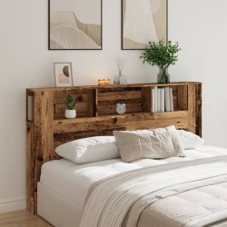 Armoire de tête de lit vieux bois 180x18,5x102,5 cm 