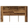 Armoire de tête de lit vieux bois 180x18,5x102,5 cm 