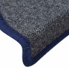 Tapis d'escalier 30 pcs gris foncé et bleu 56x17x3 cm 