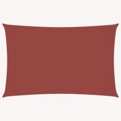 Voile de parasol tissu oxford rectangulaire 5x7 m terre cuite 