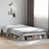 Cadre de lit sans matelas gris béton 140x190 cm 