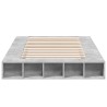 Cadre de lit sans matelas gris béton 140x190 cm 