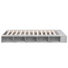 Cadre de lit sans matelas gris béton 140x190 cm 