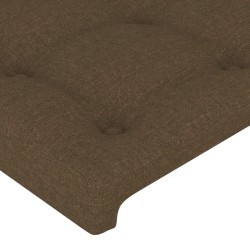 Tête de lit avec oreilles Marron foncé 93x23x118/128 cm Tissu 
