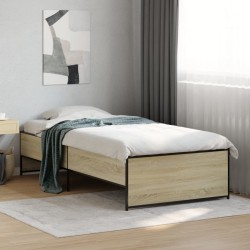 Cadre de lit sans matelas chêne sonoma 90x200 cm 