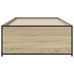 Cadre de lit sans matelas chêne sonoma 90x200 cm 
