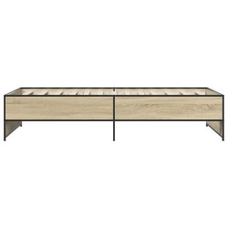 Cadre de lit sans matelas chêne sonoma 90x200 cm 