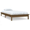 Cadre de lit sans matelas marron miel 90x200 cm bois massif 