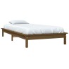 Cadre de lit sans matelas marron miel 90x200 cm bois massif 