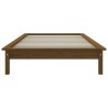 Cadre de lit sans matelas marron miel 90x200 cm bois massif 