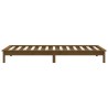 Cadre de lit sans matelas marron miel 90x200 cm bois massif 