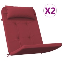 Coussins de chaise adirondack lot de 2 rouge bordeaux 