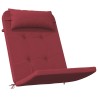 Coussins de chaise adirondack lot de 2 rouge bordeaux 