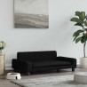 Lit pour chien noir 90x53x30 cm tissu 
