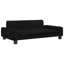 Lit pour chien noir 90x53x30 cm tissu 