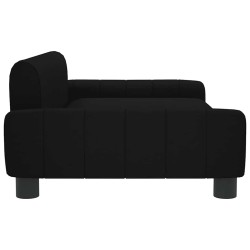Lit pour chien noir 90x53x30 cm tissu 