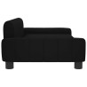 Lit pour chien noir 90x53x30 cm tissu 