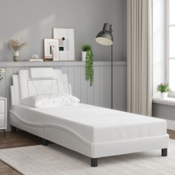 Cadre de lit avec LED sans matelas blanc 80x200 cm 