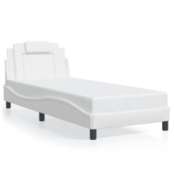 Cadre de lit avec LED sans matelas blanc 80x200 cm 