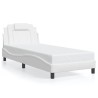 Cadre de lit avec LED sans matelas blanc 80x200 cm 