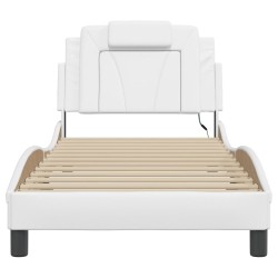 Cadre de lit avec LED sans matelas blanc 80x200 cm 