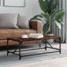 Table basse Chêne fumé 100x50x35 cm Bois d'ingénierie 