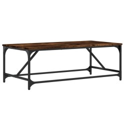 Table basse Chêne fumé 100x50x35 cm Bois d'ingénierie 