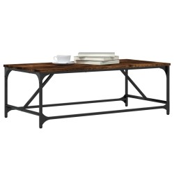 Table basse Chêne fumé 100x50x35 cm Bois d'ingénierie 