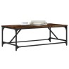 Table basse Chêne fumé 100x50x35 cm Bois d'ingénierie 