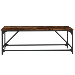 Table basse Chêne fumé 100x50x35 cm Bois d'ingénierie 