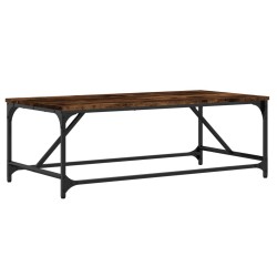 Table basse Chêne fumé 100x50x35 cm Bois d'ingénierie 