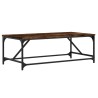 Table basse Chêne fumé 100x50x35 cm Bois d'ingénierie 