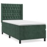 Sommier à lattes de lit avec matelas Vert foncé 90x190 cm 