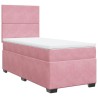 Sommier à lattes de lit avec matelas Rose 90x200 cm Velours 