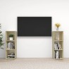 Meubles TV 2 pcs Chêne sonoma 107x35x37 cm Bois d'ingénierie 