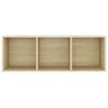 Meubles TV 2 pcs Chêne sonoma 107x35x37 cm Bois d'ingénierie 