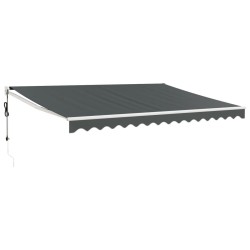 Auvent rétractable automatique anthracite 4,5x3 m 