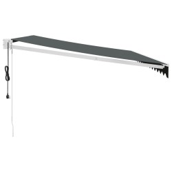 Auvent rétractable automatique anthracite 4,5x3 m 