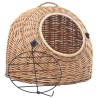 Cage de transport pour chats 45x35x35 cm Saule naturel 