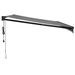 Auvent rétractable automatique anthracite 4,5x3 m 