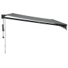 Auvent rétractable automatique anthracite 4,5x3 m 