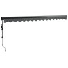 Auvent rétractable automatique anthracite 4,5x3 m 