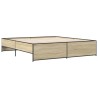 Cadre de lit sans matelas chêne sonoma 200x200 cm 