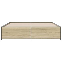 Cadre de lit sans matelas chêne sonoma 200x200 cm 