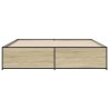 Cadre de lit sans matelas chêne sonoma 200x200 cm 