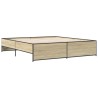 Cadre de lit sans matelas chêne sonoma 200x200 cm 