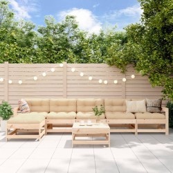 Salon de jardin 7 pcs Bois de pin massif 