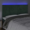 Tête de lit à LED Vert foncé 180x5x118/128 cm Velours  
